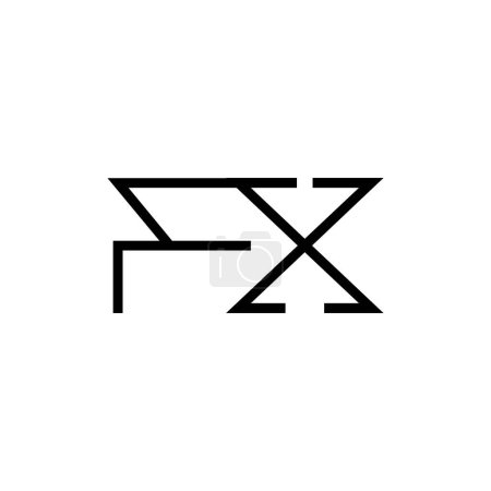 Letras mínimas Diseño de Logo FX
