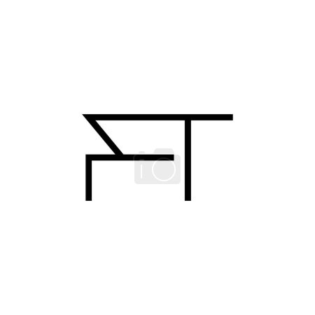 Téléchargez les illustrations : Lettres minimales FT Logo Design - en licence libre de droit