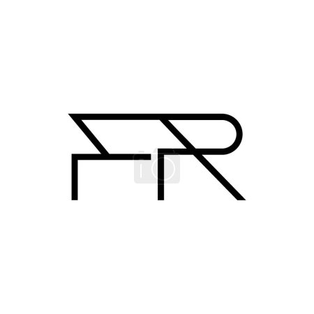 Letras mínimas Diseño de Logo FR
