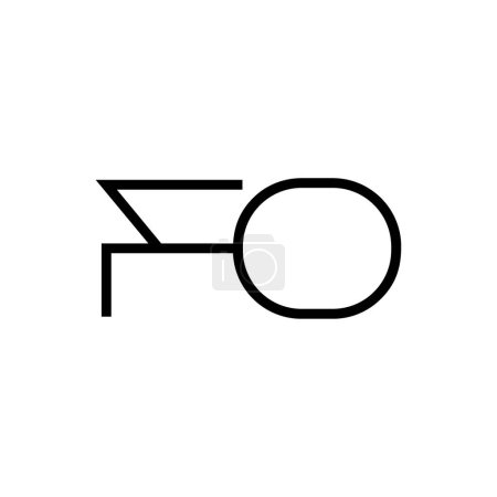 Minimal Letters FO Logo Design