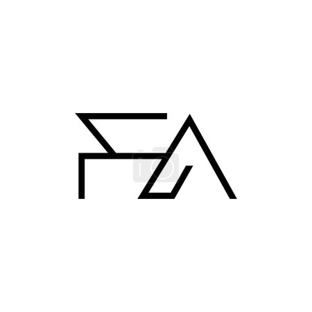 Minimal Letters FA Logo Design