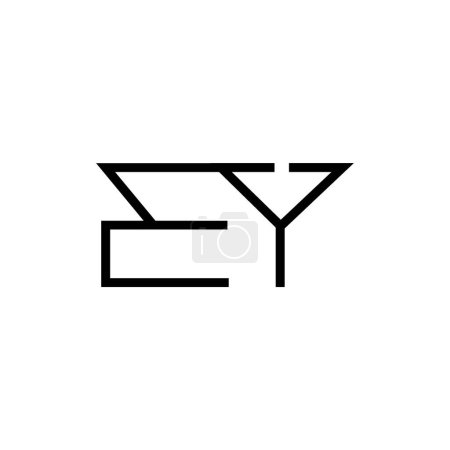 Minimale Buchstaben EY Logo Design