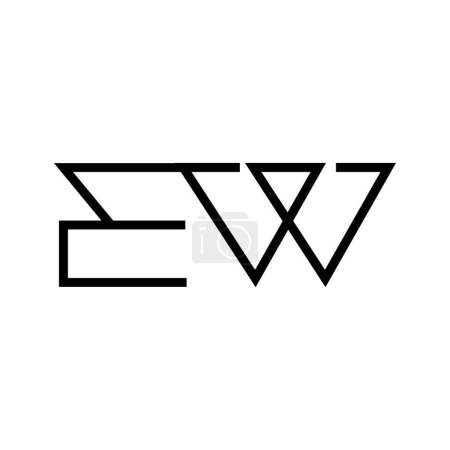 Minimal Letters EW Logo Design