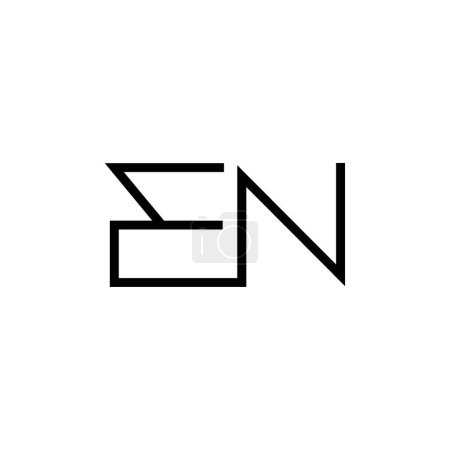 Minimal Letters EN Logo Design