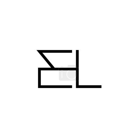 Minimal Letters EL Logo Design