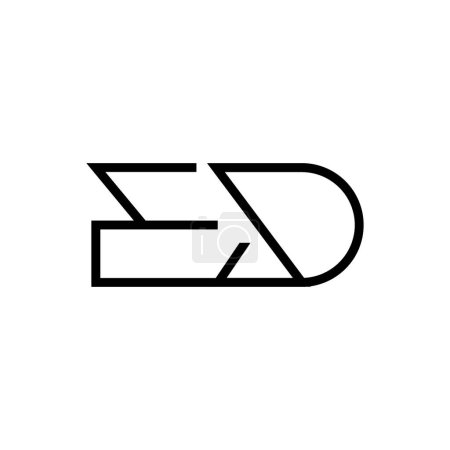 Minimal Letters ED Logo Design