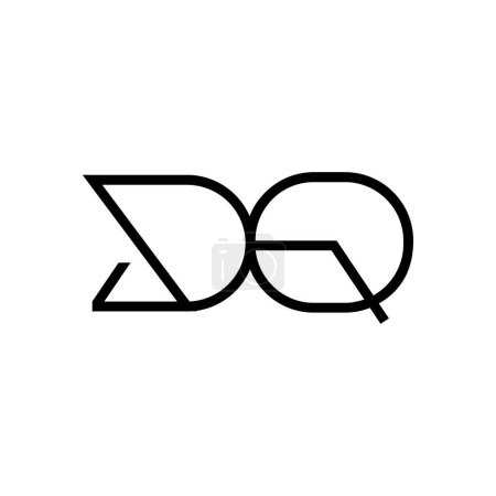 Lettres minimes DQ Logo Design