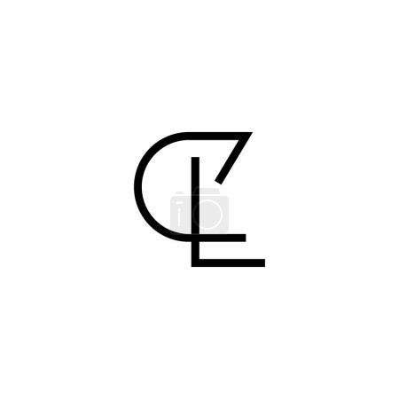 Minimale Buchstaben CL Logo Design