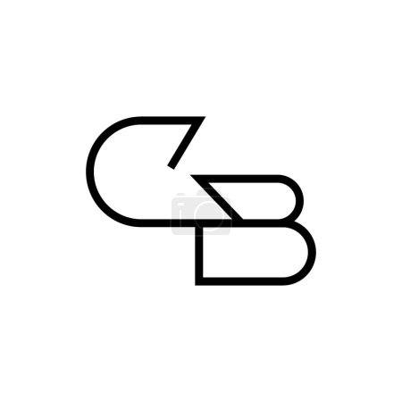 Minimale Buchstaben CB Logo Design
