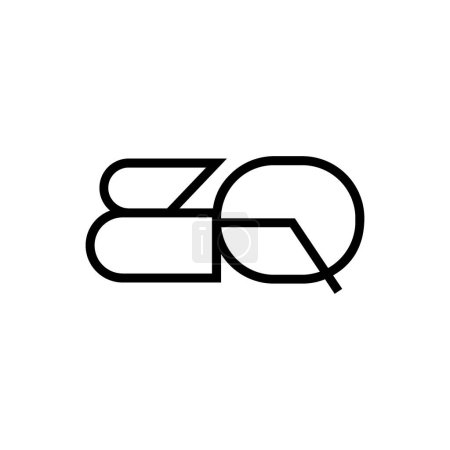 Letras mínimas BQ Logo Design
