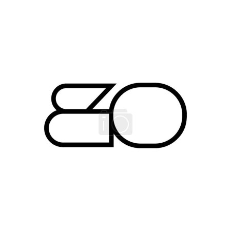 Letras mínimas BO Logo Design