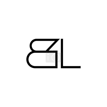 Minimale Buchstaben BL Logo Design