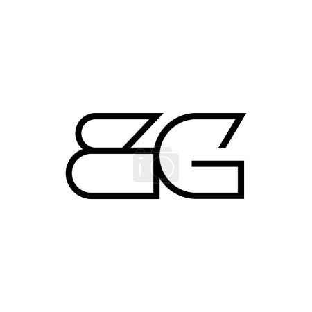 Minimal Letters BG Logo Design