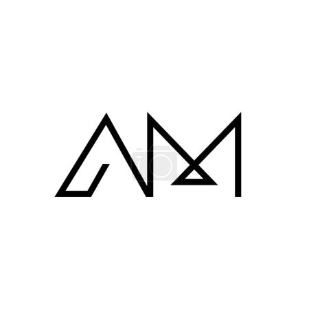 Minimal Letters AM Logo Design