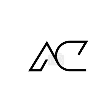 Minimale Buchstaben AC Logo Design