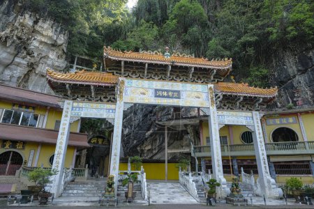 Photo for Ipoh, Malaysia - October 2022: Views of the Sam Poh Tong Temple, Chinese temple built within a limestone cave on October 19, 2022 in Ipoh, Malaysia - Royalty Free Image