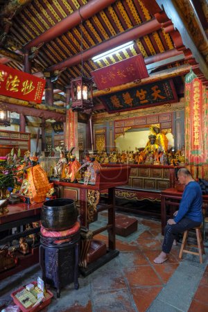 Téléchargez les photos : Lukang, Taiwan - 31 janvier 2023 : Temple Lukang Decang dans la ville de Lukang, Taiwan. - en image libre de droit