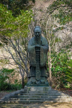 Photo for Tokyo, Japan - March 7, 2023: Confucius statue at the Yushima Seido, a Confucian temple in Yushima, Tokyo, Japan. - Royalty Free Image
