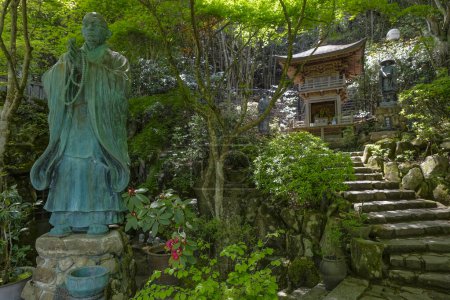 Photo for Hatsukaichi, Japan - April 17, 2023: Daisho-in Temple is a Buddhist temple located on Miyajima Island, Hiroshima Prefecture, Japan. - Royalty Free Image