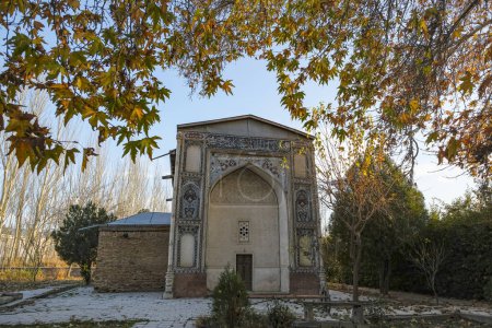 Photo for Istaravshan, Tajikistan - November 26, 2023: Views of a mausoleum at the Sary Mazar complex in Istaravshan, Tajikistan. - Royalty Free Image