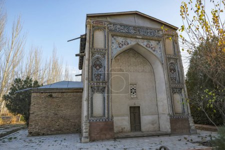 Photo for Istaravshan, Tajikistan - November 26, 2023: Views of a mausoleum at the Sary Mazar complex in Istaravshan, Tajikistan. - Royalty Free Image