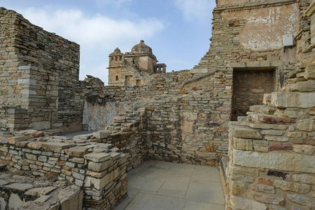 Photo for Chittorgarh, India - January 6, 2024: Kumbha Palace at Chittorgarh Fort in Chittorgarh, Rajasthan, India. - Royalty Free Image