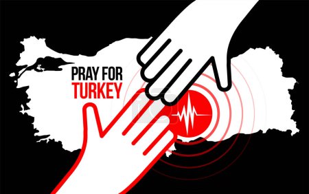 Téléchargez les illustrations : Aide aux victimes du tremblement de terre. Priez pour la Turquie. Séisme en Turquie. Séismes majeurs dans l'est de la Turquie le 6 février 2023. - en licence libre de droit