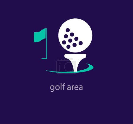 Illustration for Modern golf course logo. Unique color transitions. Golf tournament and team logo template. vector. - Royalty Free Image