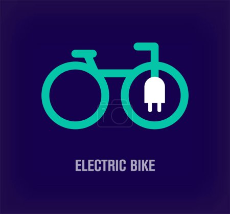 Illustration for Unique electric bike logo. Creative growth and company branding logo template. vector. - Royalty Free Image