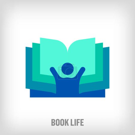 Modernes Buchtagebuch-Logo. Einzigartige Bildung und Buchlebensgestaltung. Bildung, Bibliothek und Buchhandlung Logo-Vorlage. Vektor.
