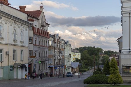 Photo for DROHOBYCH, UKRAINE - June 15, 2023: market square view of Truskavetska Street - Royalty Free Image