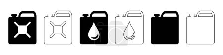 Illustration for Canister icon set. Vector illustration isolated on white background - Royalty Free Image