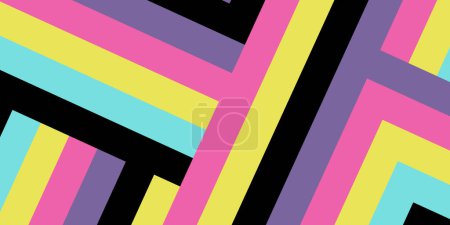 Ilustración de Geometric background with color stripes pattern. Abstract wallpaper. Modern horizontal background Vector EPS 10 - Imagen libre de derechos