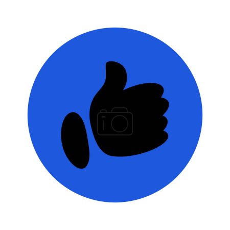 Illustration for Thumbs up icon. Hand like icon. Positive rating. Liked. Modern icon for social media and app. Vector isolated on white background. - Royalty Free Image