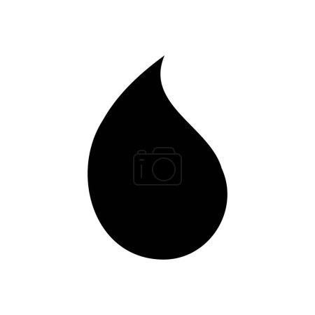 Téléchargez les illustrations : Icône goutte d'eau silhouette noire vecteur isolé sur fond blanc. - en licence libre de droit