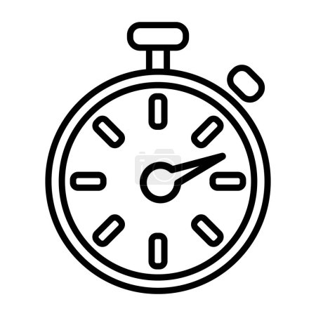 Illustration for Timer line icon. Countdown timer symbol. Timer. Stopwatch. Vector illustration isolated on white background. - Royalty Free Image