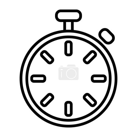 Illustration for Timer line icon. Countdown timer symbol. Timer. Stopwatch. Vector illustration isolated on white background. - Royalty Free Image