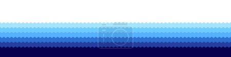 Téléchargez les illustrations : Fond de vague d'eau bleue. Illustration vectorielle de l'océan en style plat. - en licence libre de droit
