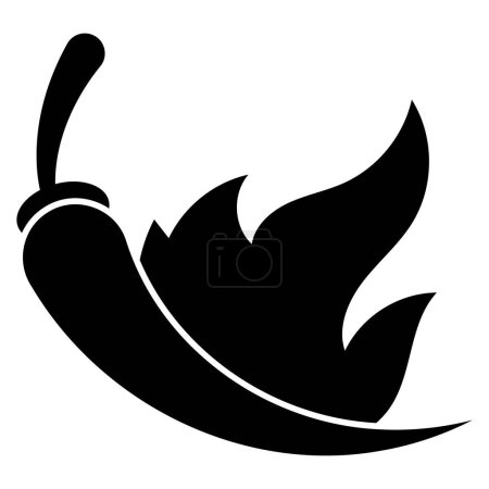 Ilustración de Icono de chile picante. Logo de chile. Comida mexicana picante. Vector aislado sobre fondo blanco. - Imagen libre de derechos