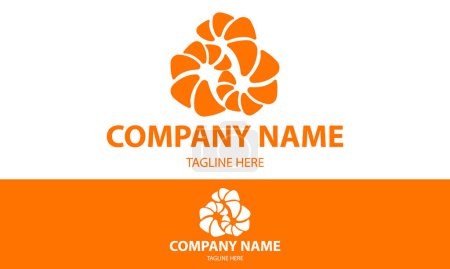Ilustración de Diseño de logotipo de Shell abstracto de color naranja - Imagen libre de derechos