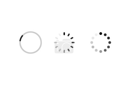 Foto de Actualizar iconos de carga botón de interfaz del ordenador. ilustración en blanco - Imagen libre de derechos