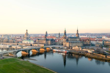 Foto de View of Dresden city center from above - Imagen libre de derechos