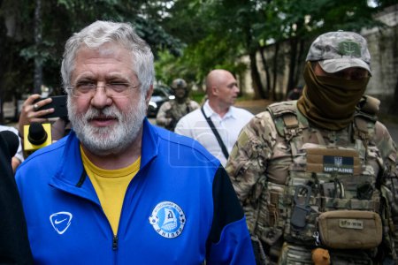 Téléchargez les photos : Magnat ukrainien des affaires et l'un des milliardaires les plus éminents de l'Ukraine Ihor Kolomoisky arrive à la cour à Kiev Septembre 2, 2023. Photo de haute qualité - en image libre de droit