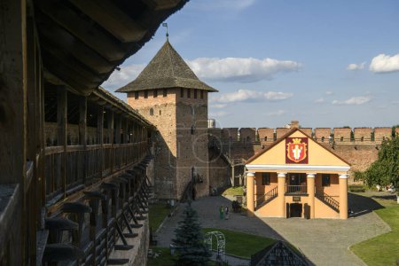 Historical Lutsk Castle, also known as Castle of Liubart in Lutsk, Ukraine, July 8, 2023. High quality photo