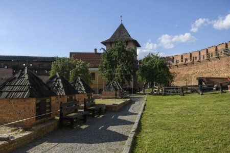 Historical Lutsk Castle, also known as Castle of Liubart in Lutsk, Ukraine, July 8, 2023. High quality photo