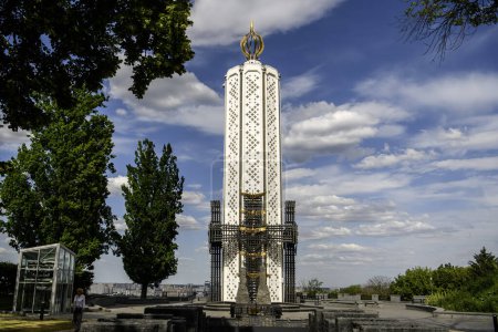 Candle of Memory, part of Memorial to the victims of the Holodomor, dedicated to victims of the Holodomor, big hunger in Ukraine, 1932 - 1933. Kyiv, Ukraine. May 27, 2024. High quality photo