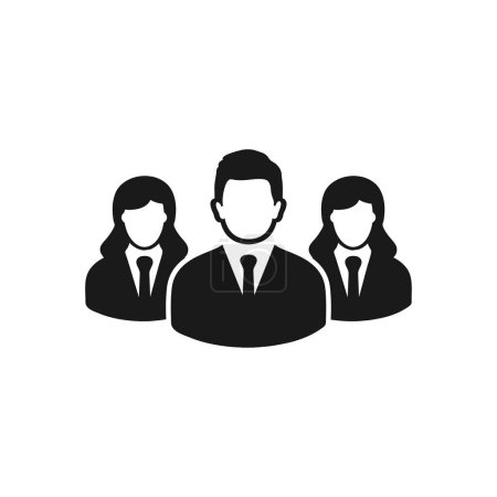 Illustration for Business Team Member Icon. Editable Vector EPS Symbol Illustration. - Royalty Free Image