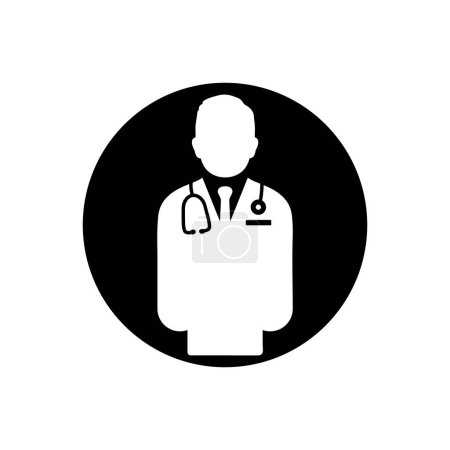 Illustration for Medical Physician Icon. Rounded Button Style Editable Vector EPS Symbol Illustration. - Royalty Free Image