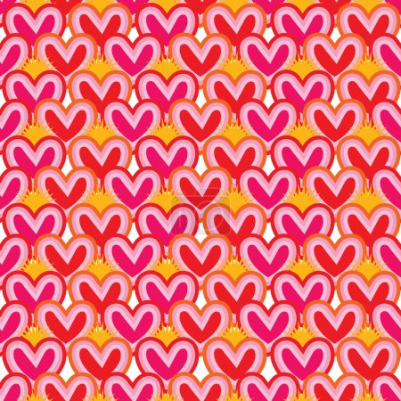 Photo for Valentine Heart , Love , Romantic sign Seamless pattern illustration Vector ,Design for Valentine's Day ,fashion , fabric, textile, wallpaper, cover , wrapping and all prints - Royalty Free Image