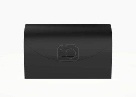 Téléchargez les photos : Boîte courbe dure Mockup isolé sur fond blanc. Illustration 3d - en image libre de droit